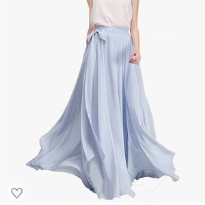 Blue chiffon skirt